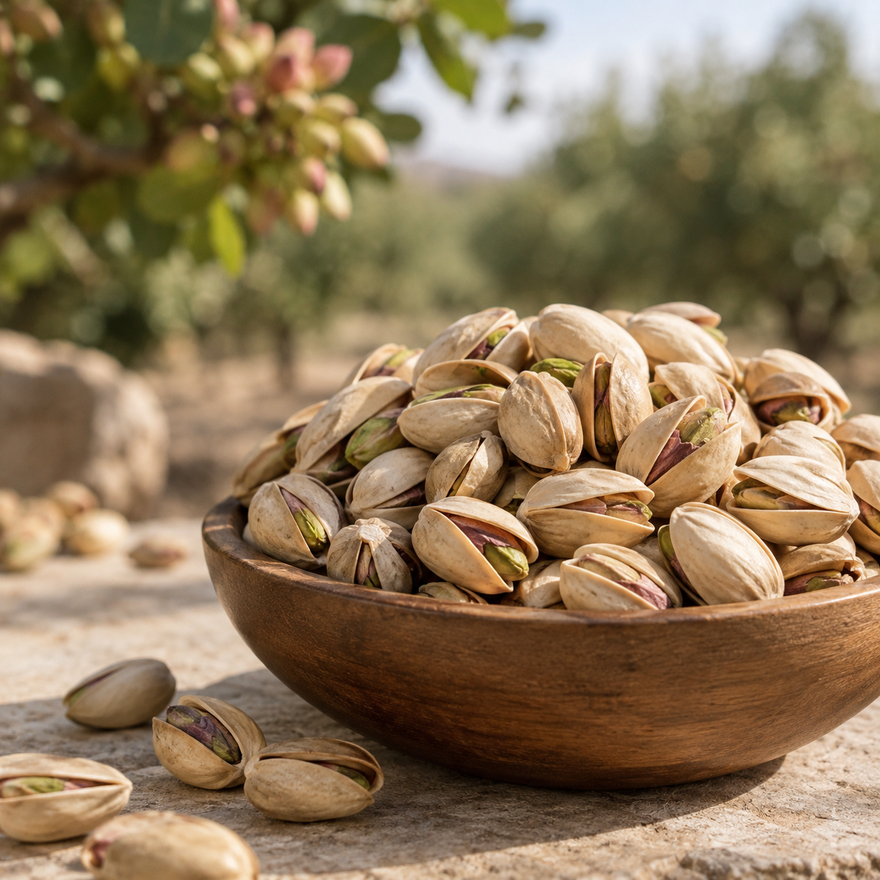 Akbari pistachios, in-shell, export grade