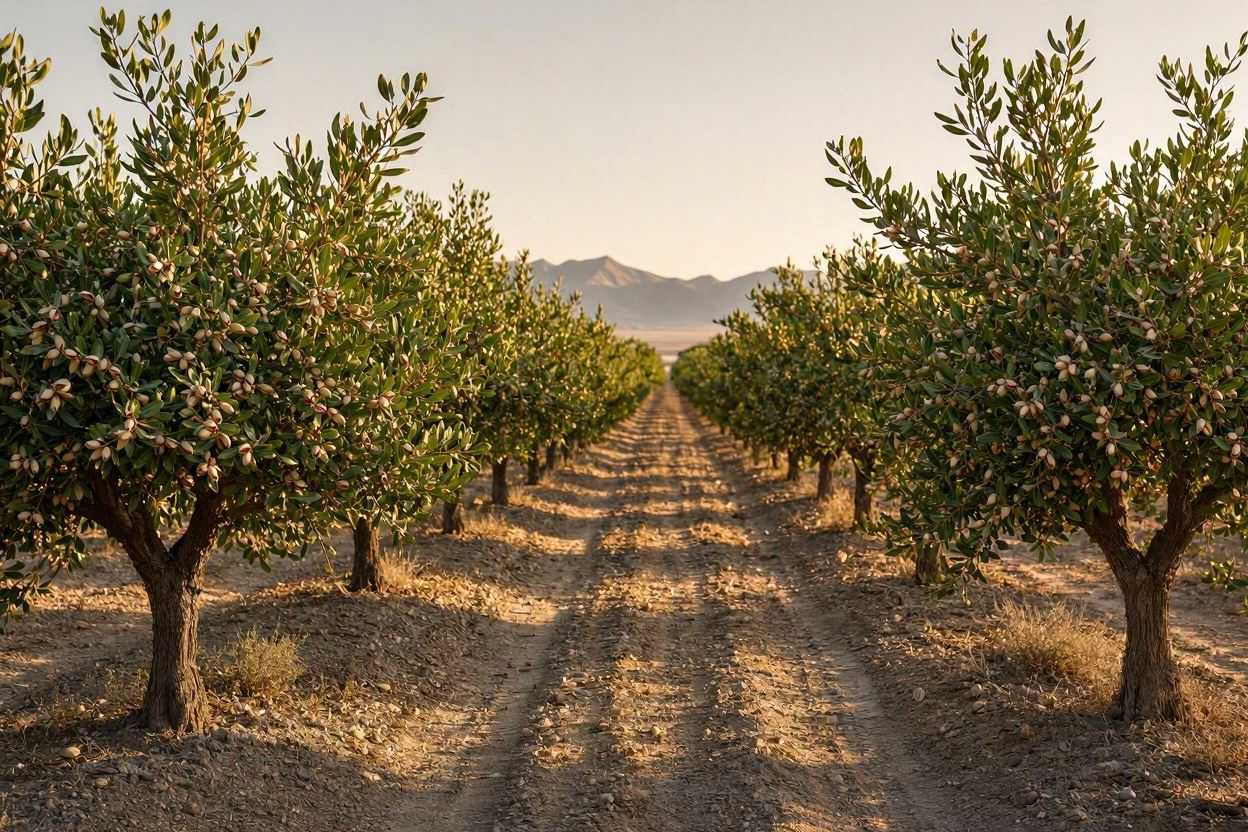 Pistachio orchard in Rafsanjan, Kerman